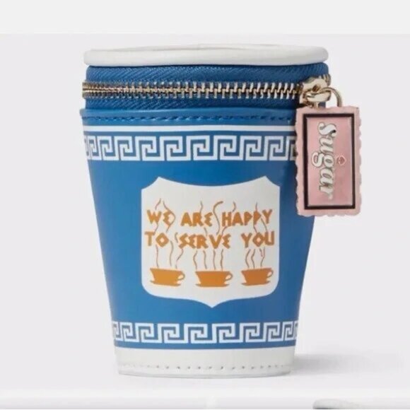 kate spade Handbags - Kate Spade Coffee break 3D Leather Top Zip Coin Purse/Wallet Keychain NWT